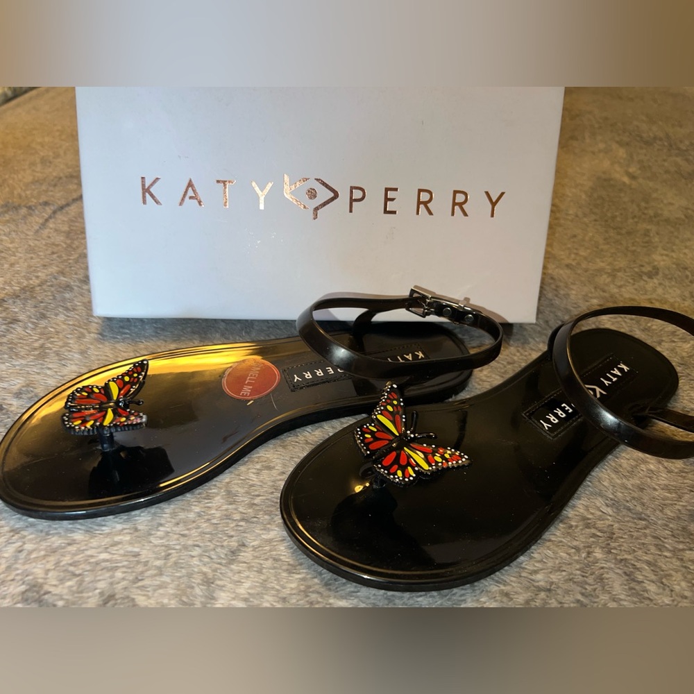 Katy Perry Collections Black Sandals Versatile Summer Footwear